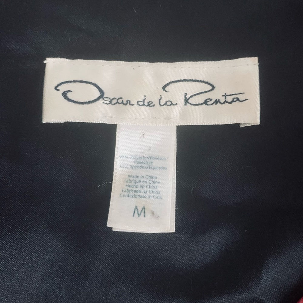 Oscar de la Renta Sleepwear Floral Velvet Robe - Black and Red - Picture 8 of 8